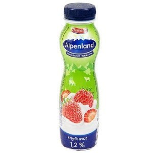 Напиток йогуртный питьевой "Alpenland", 1.2%, 290г