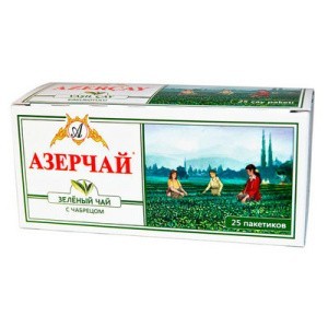 Чай Азерчай 25 пак (зеленый/чабрец)
