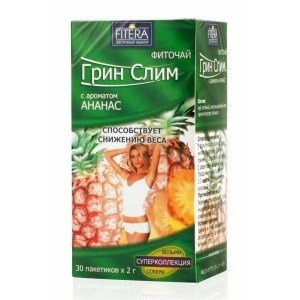 Чай Грин Слим для похудения (ананас) 30 п.