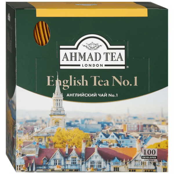 Чай Ахмад 100 пак (Английский №1/аромат бергамота)