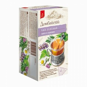 Чай ВЕКА 25 пак* 1,7 гр (Домбайский зеленый с мятой и крапивой)
