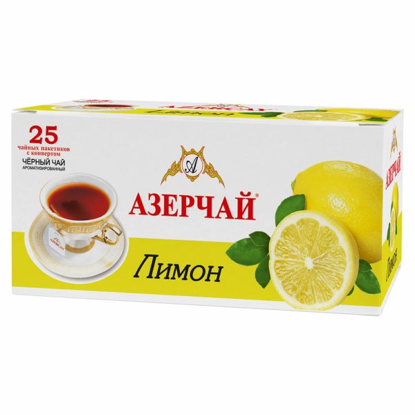 Чай Азерчай 25 пак (черный/лимон)