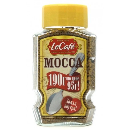 Кофе Ле Кафе Mocca 190 гр с ложкой