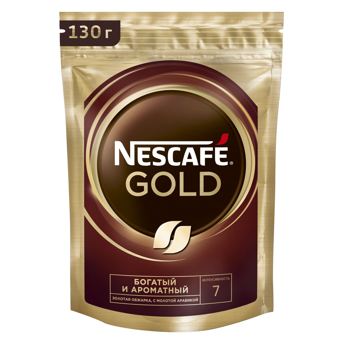Кофе Нескафе Голд 130 гр с доб. натурального