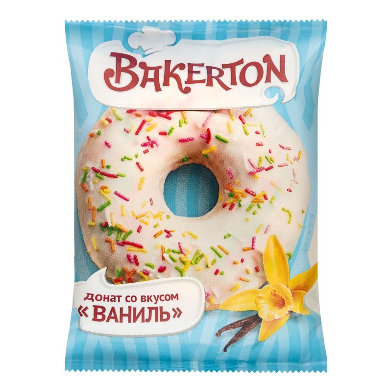 Донат Bakerton глаз. со вкусом ваниль 58 гр*32 инд.упак