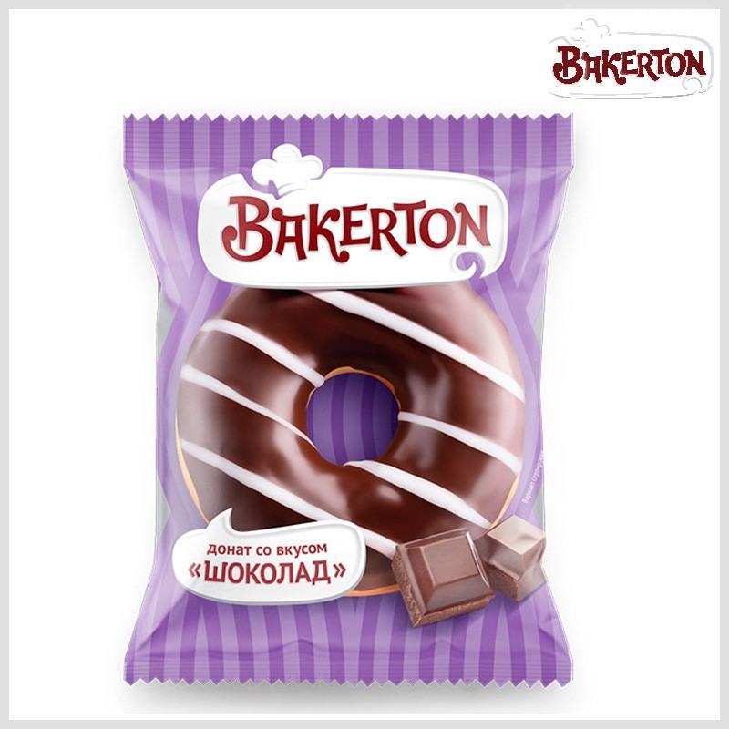 Донат Bakerton глаз. со вкусом шоколада 55 гр*32 инд.упак