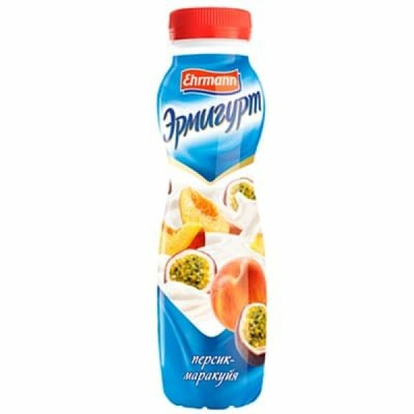 Йогурт питьевой Эрмигурт 1,2% 290 гр персик-маракуйя