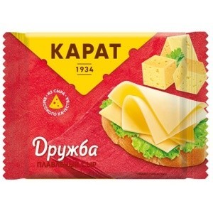 Сыр Карат 25% 130 гр Дружба слайс